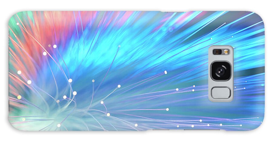 Internet Galaxy Case featuring the photograph Bundle Of Fibre Optics Used To Send Data by Andrew Brookes