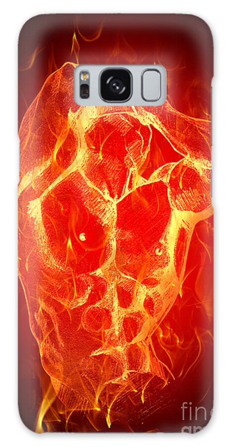 Fire Galaxy Case featuring the digital art Burning Up by Mark Ashkenazi