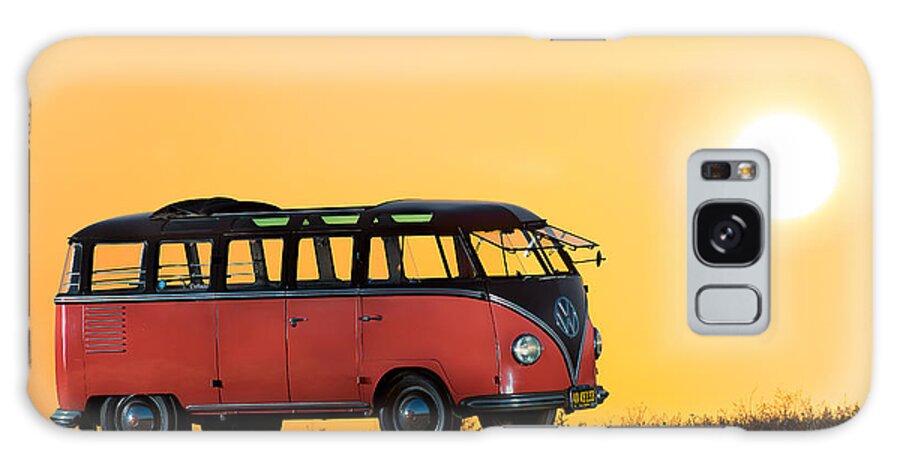 23 Window Galaxy Case featuring the photograph Bus at Sunset by Richard Kimbrough