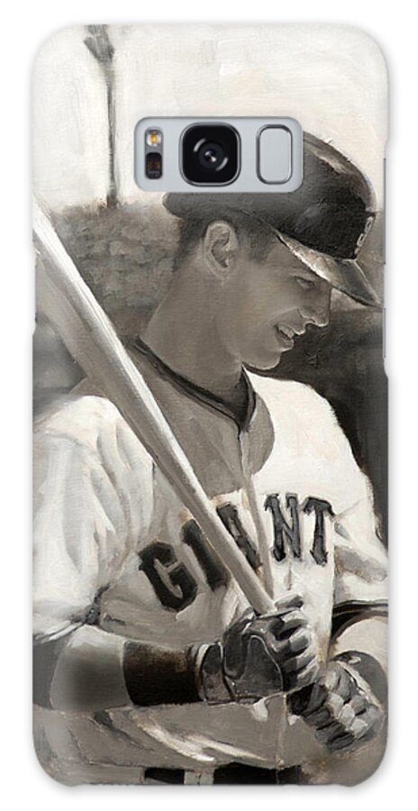 Buster Galaxy Case featuring the painting Buster Posey - Quiet Leader by Darren Kerr