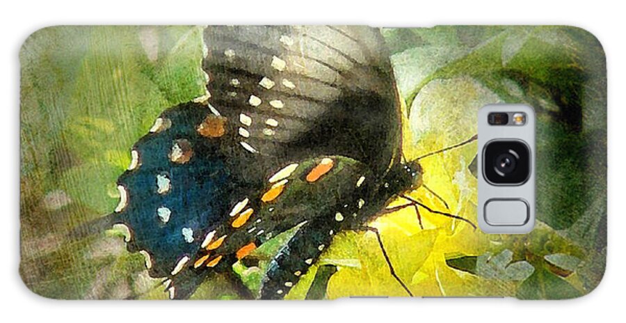 Butterfly And Jasmine - Bill Voizin Galaxy Case featuring the photograph Butterfly and Jasmine by Bill Voizin