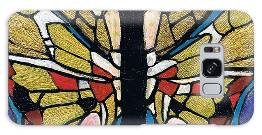 Butterfly Galaxy Case featuring the painting Butterfly by Karen Jane Jones