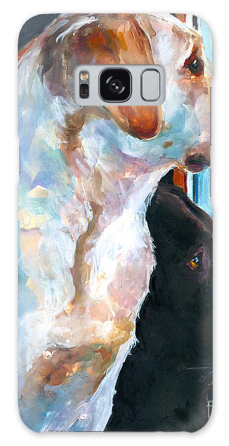 Labrador Retriever Galaxy Case featuring the painting By My Side by Molly Poole