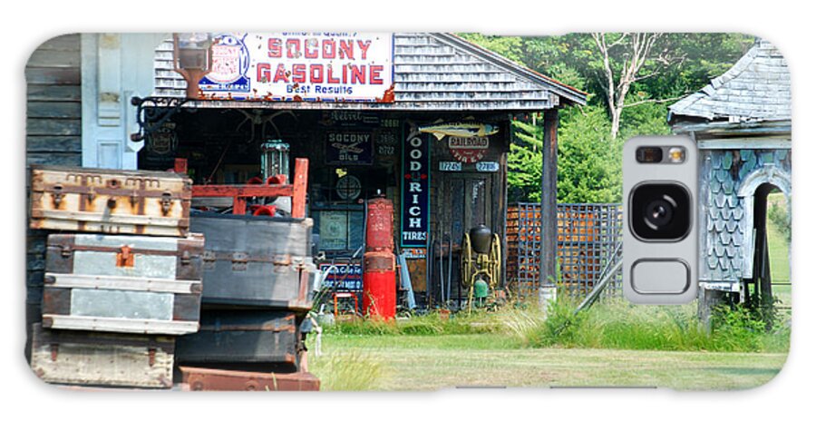 Socony Gasoline Johnson Hall Museum Wells Maine Galaxy Case featuring the photograph Bygone by Richard Gibb