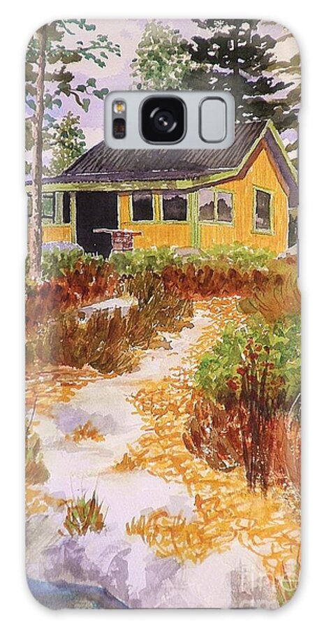 Cabin Galaxy Case featuring the painting Cabin in Norway by Suzanne McKay