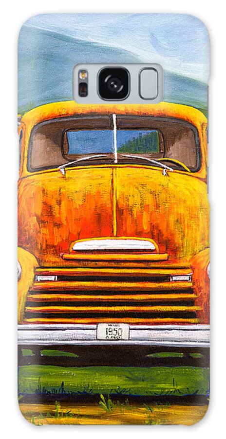 Cabover Truck Galaxy Case featuring the painting Cabover Truck by Kevin Hughes