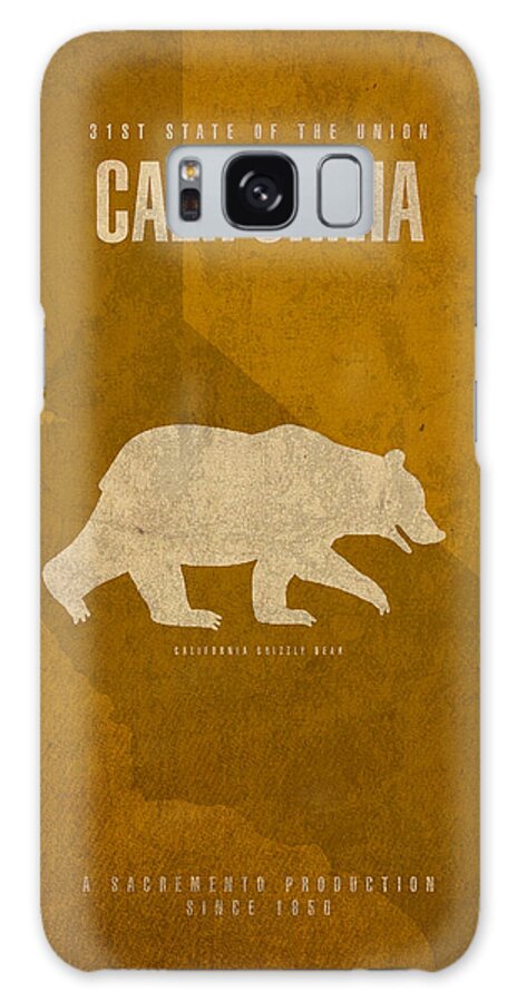 California Galaxy Case featuring the mixed media California State Facts Minimalist Movie Poster Art by Design Turnpike