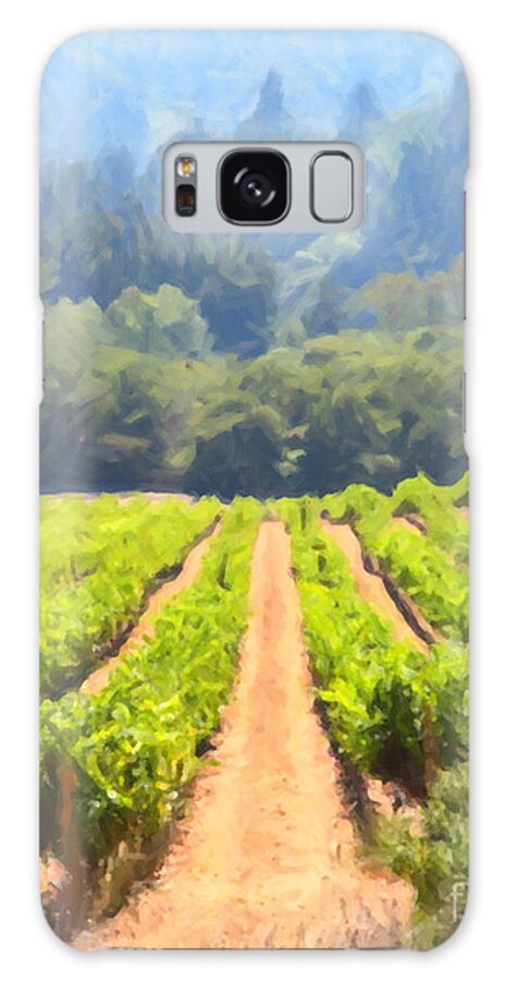 Vineyard Galaxy Case featuring the photograph California Vineyard Wine Country 5D24518 vertical by Wingsdomain Art and Photography