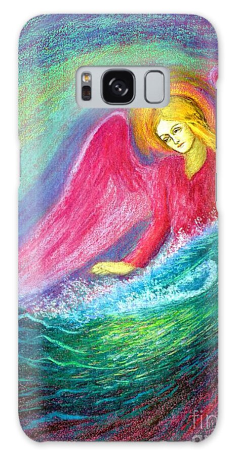 Spiritual Galaxy Case featuring the painting Calming Angel by Jane Small