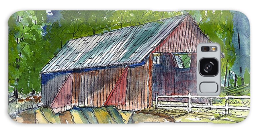 South Carolina Galaxy S8 Case featuring the painting Cambell's Covered Bridge by Patrick Grills