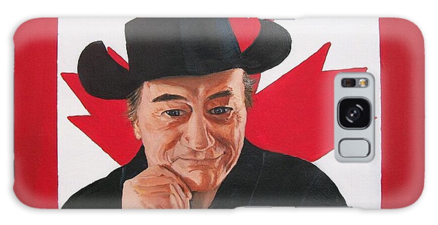 Patriotic Galaxy Case featuring the painting Canadian Icon Stompin' Tom Conners by Sharon Duguay