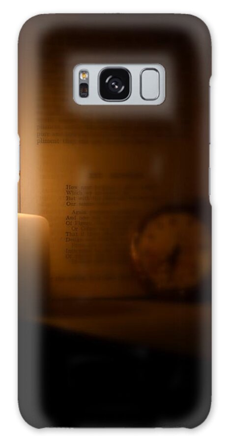 Candle Galaxy Case featuring the photograph Candlelight Read portrait by Guy Hoffman