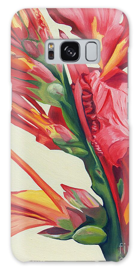 Canna Lily Galaxy Case featuring the painting Canna Lily by Annette M Stevenson