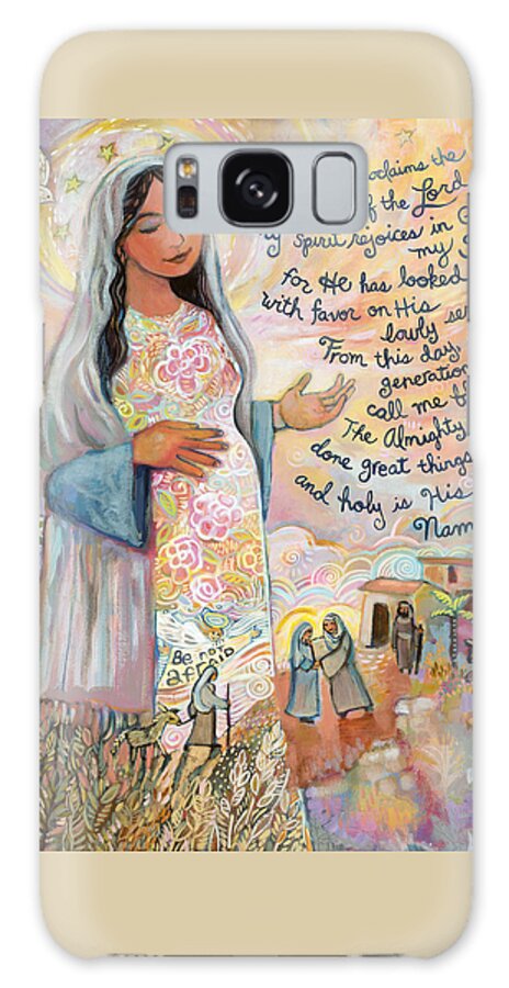 Jen Norton Galaxy Case featuring the painting Canticle of Mary by Jen Norton