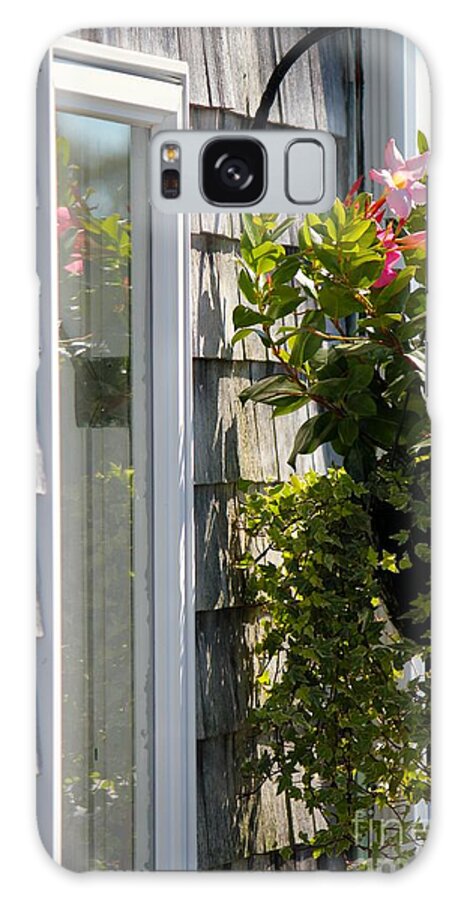 Hanging Flower Galaxy Case featuring the photograph Cape Cod window by Deena Withycombe