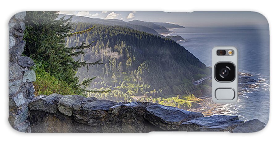 August Galaxy Case featuring the photograph Cape Perpetua Lookout by Mark Kiver