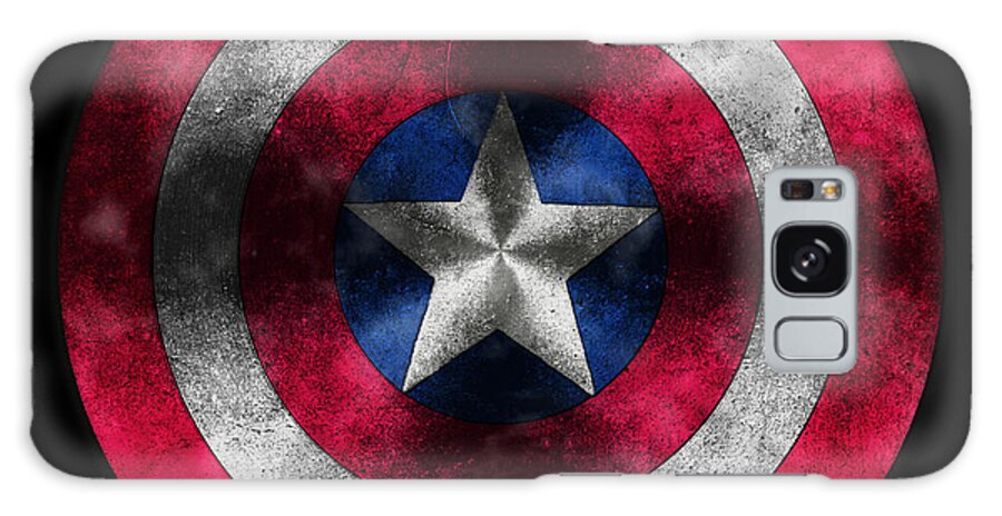 Captain America Movie Galaxy Case featuring the painting Captain America Shield by Georgeta Blanaru