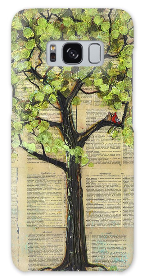 Art Galaxy Case featuring the painting Tree of Knowledge Cardinals by Blenda Studio