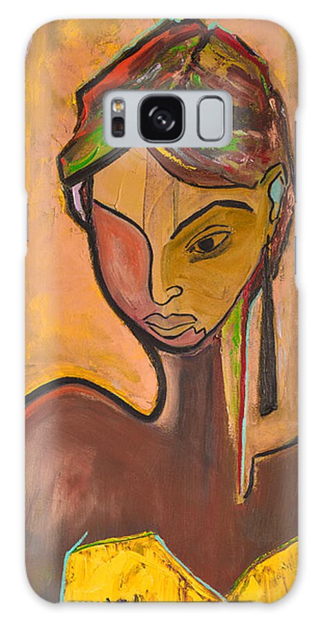 Brown Skin Galaxy Case featuring the painting Caribbean of the Mind 40x20 by Hans Magden