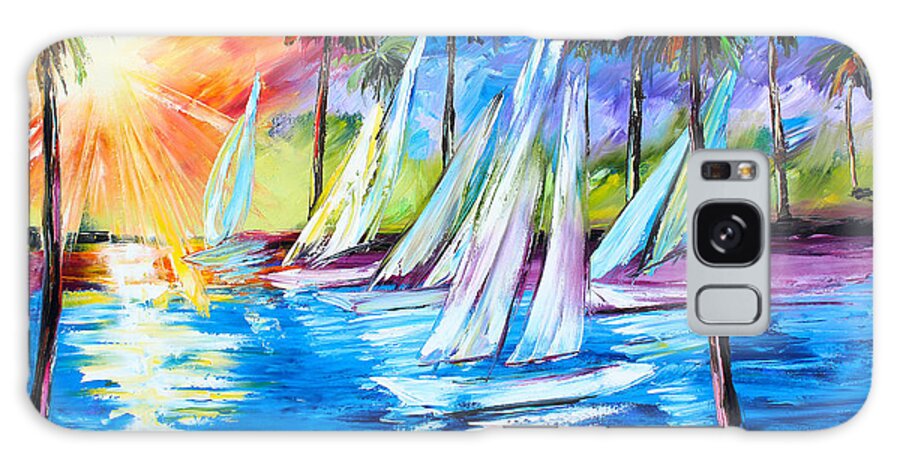 Caribbean House Galaxy Case featuring the painting Caribbean Paradise by Kevin Brown