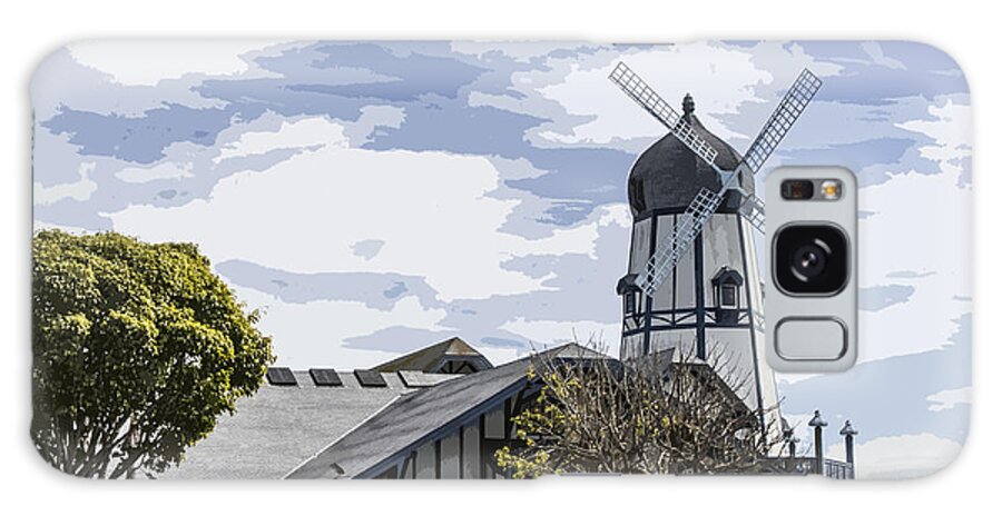 Carlsbad California Galaxy S8 Case featuring the digital art Carlsbad Windmill by Photographic Art by Russel Ray Photos