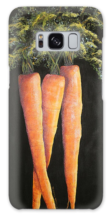 Kitchen Galaxy Case featuring the painting Carrots by Donna Tucker