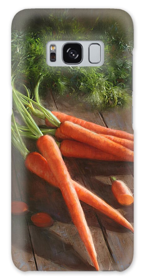 As Seen In Cooks Illustrated Magazine Galaxy Case featuring the painting Carrots by Robert Papp
