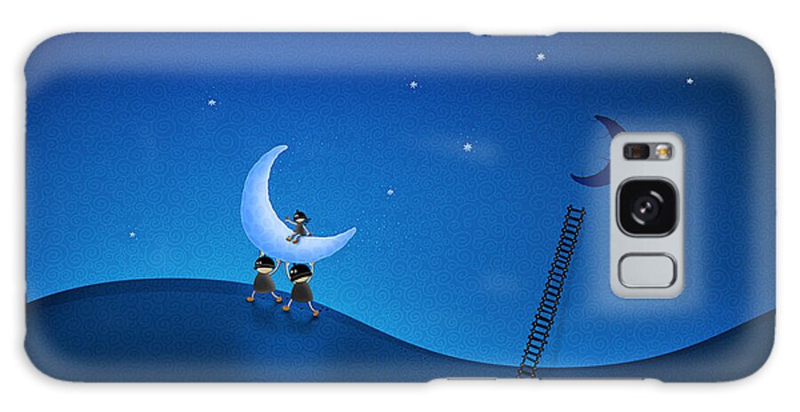 Carry Galaxy Case featuring the digital art Carry the Moon by Gianfranco Weiss