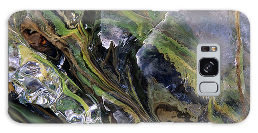 Abstract Patterns Galaxy Case featuring the photograph Cascade of Ice by Don Johnston