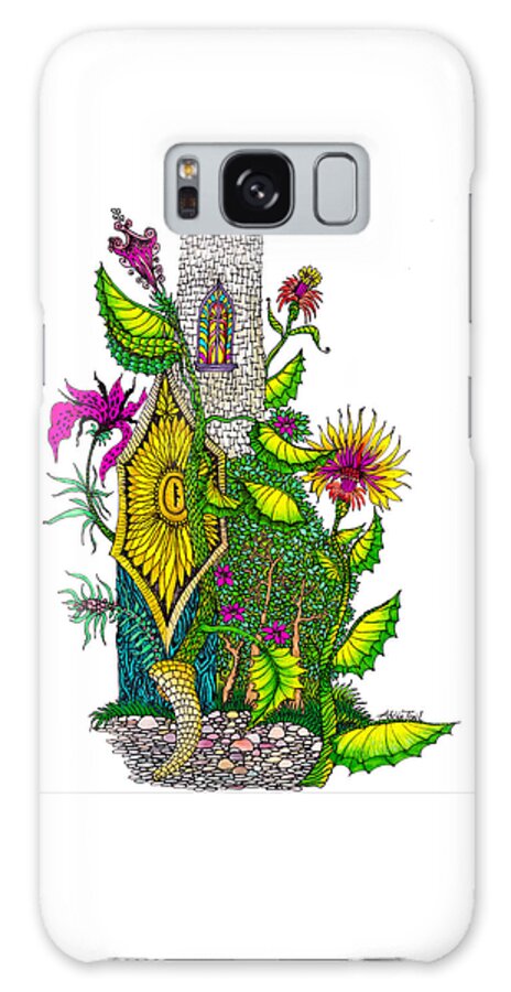 Blossoms Galaxy S8 Case featuring the drawing Castle Lock by Adria Trail