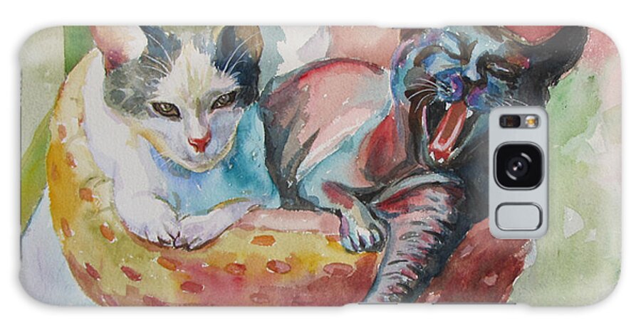 Cats Galaxy Case featuring the painting Jack and Neela by Jyotika Shroff