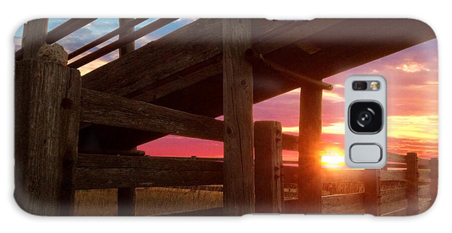 Cattle Pens Galaxy Case featuring the photograph Cattle Pens by Rod Seel