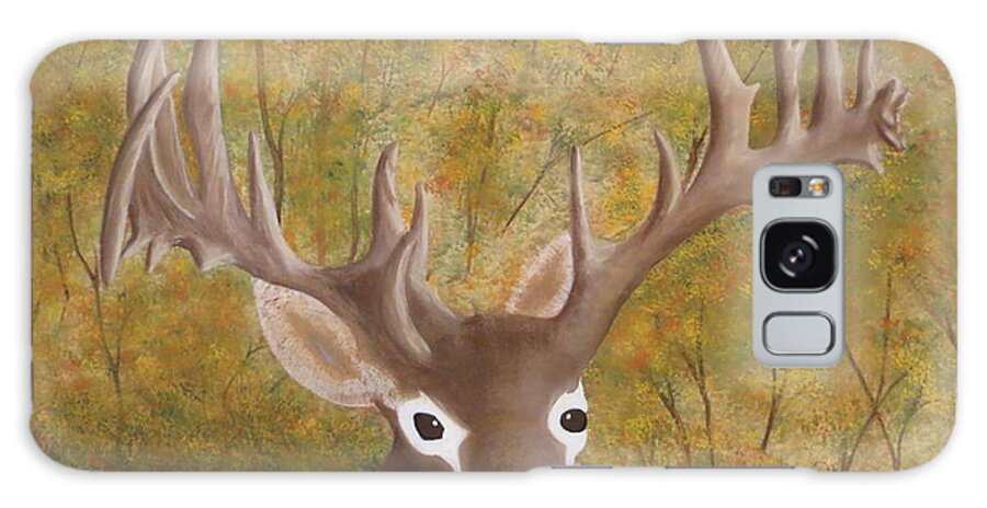 Deer Galaxy Case featuring the painting Caught in the Headlights by Tim Townsend