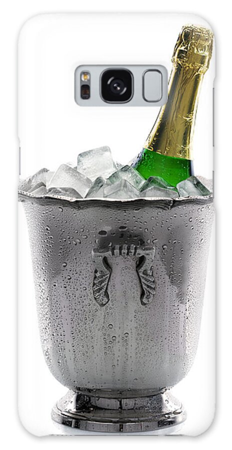 Champagne Galaxy Case featuring the photograph Champagne bottle on ice by Johan Swanepoel