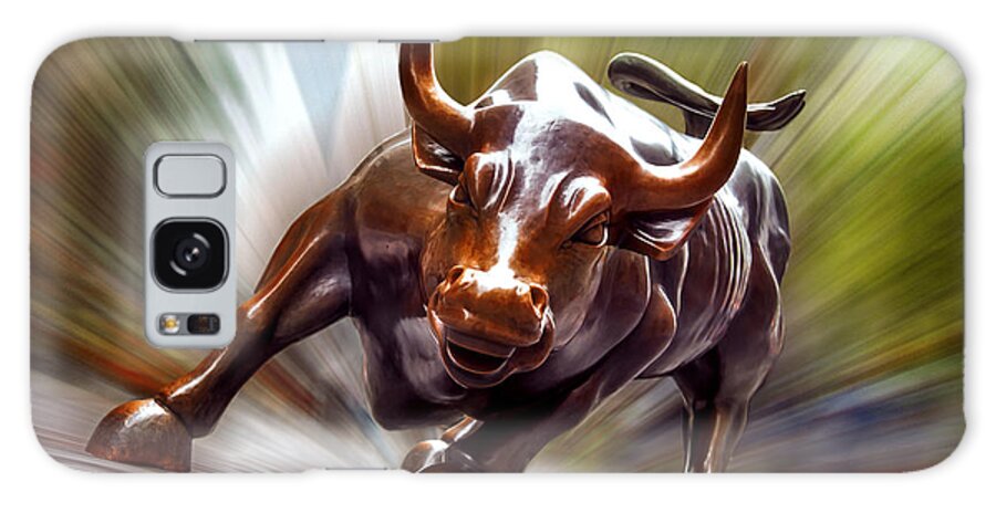 Charging Bull Galaxy Case featuring the photograph Charging Bull by Az Jackson
