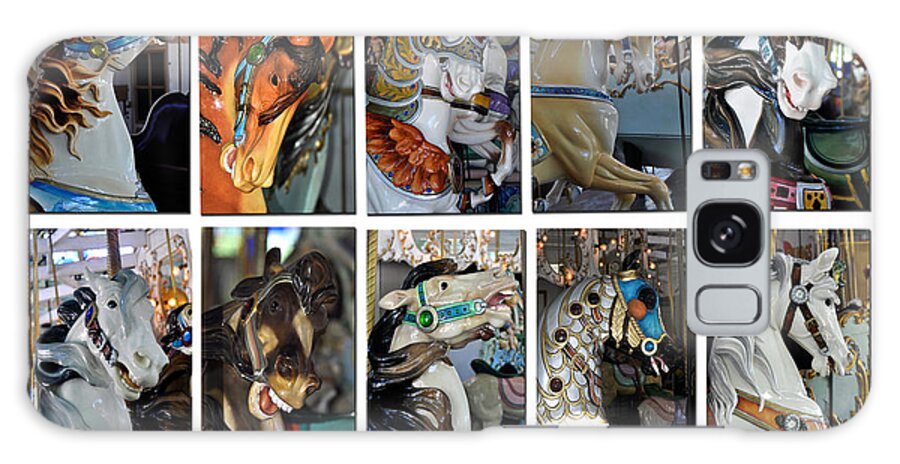 Diane Berry Galaxy Case featuring the photograph Charles Looff Carousel Ponies by Diane E Berry