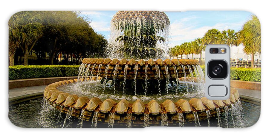 Charleston Galaxy Case featuring the photograph Charleston fountain by Alan Metzger