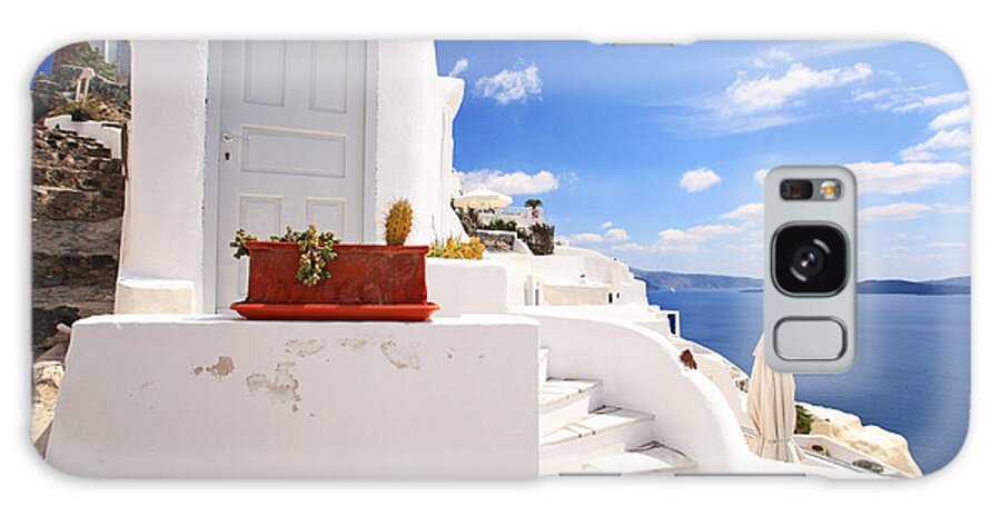 Santorini Galaxy Case featuring the photograph Charming architecture by Aiolos Greek Collections