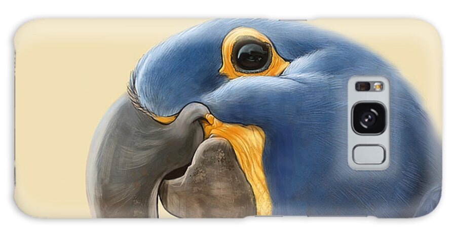 Cheeky Galaxy S8 Case featuring the painting Cheeky Parrot by Arie Van der Wijst