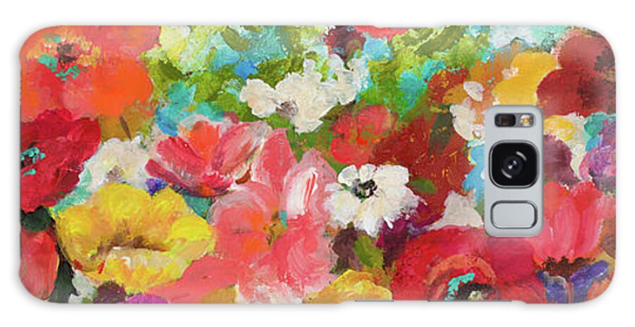 Cheerful Galaxy Case featuring the painting Cheerful Flowers by Patricia Pinto