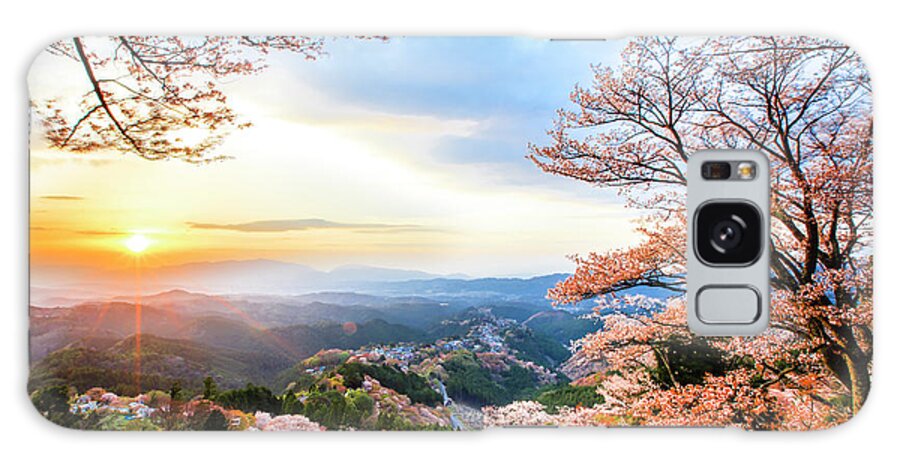 Scenics Galaxy Case featuring the photograph Cherry Blossoms At Mount Yoshino by Yeh, Yung-hung