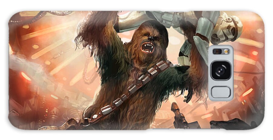Star Wars Galaxy Case featuring the digital art Chewbacca - Star Wars the Card Game by Ryan Barger