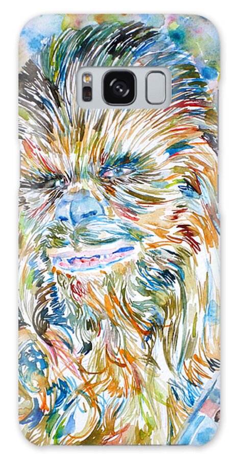 Chewbacca Galaxy S8 Case featuring the painting CHEWBACCA watercolor portrait by Fabrizio Cassetta