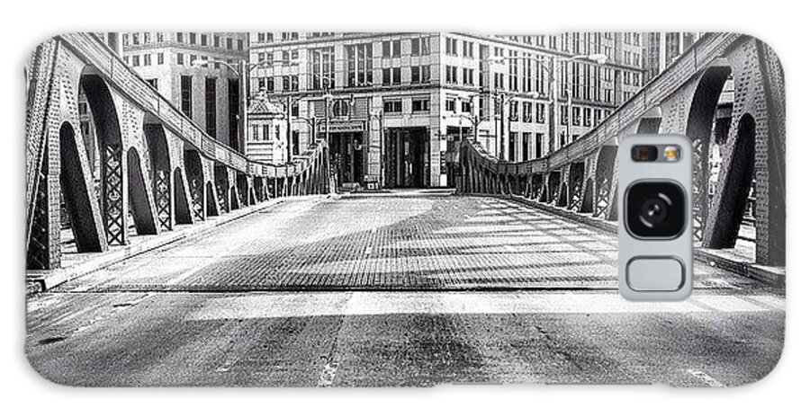 Bridge Galaxy Case featuring the photograph #chicago #hdr #bridge #blackandwhite by Paul Velgos