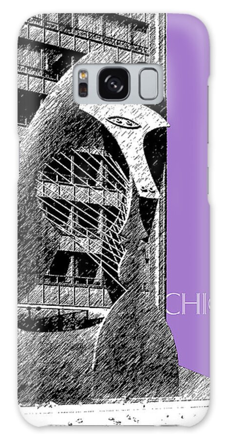 Architecture Galaxy Case featuring the digital art Chicago Pablo Picasso - Violet by DB Artist