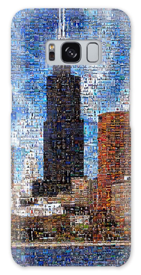 Mosaic Galaxy Case featuring the digital art Chicago Photo Mosaic by Wernher Krutein