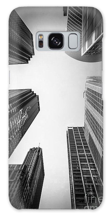 America Galaxy Case featuring the photograph Chicago Skyscrapers in Black and White by Paul Velgos