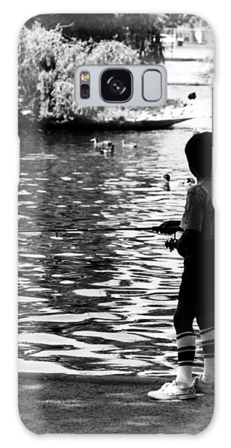Photojournalism Galaxy S8 Case featuring the photograph Child fishing by Karl Rose