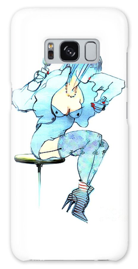 Pinup Galaxy S8 Case featuring the painting China Girl by Carolyn Weltman