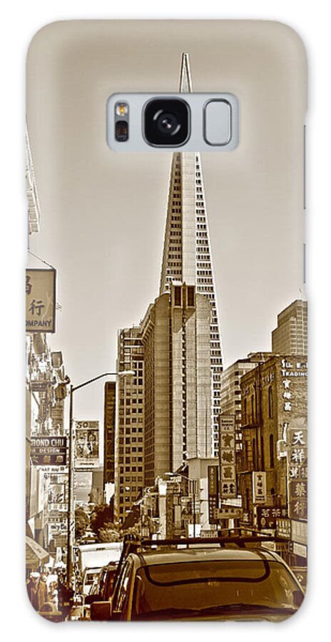 Transamerica Pyramid Galaxy Case featuring the photograph Chinatown And Transamerica by SCB Captures